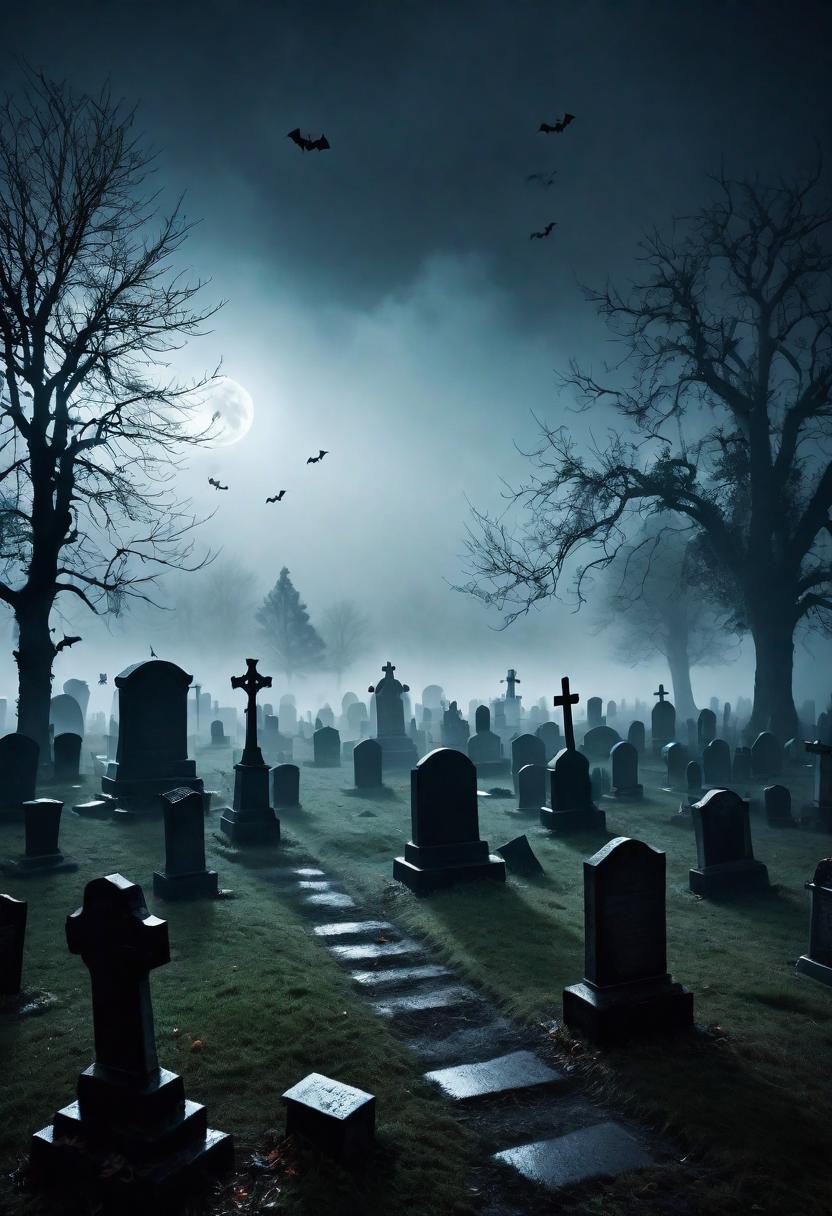 9. Spooky Cemetery Bats Wallpaper-0